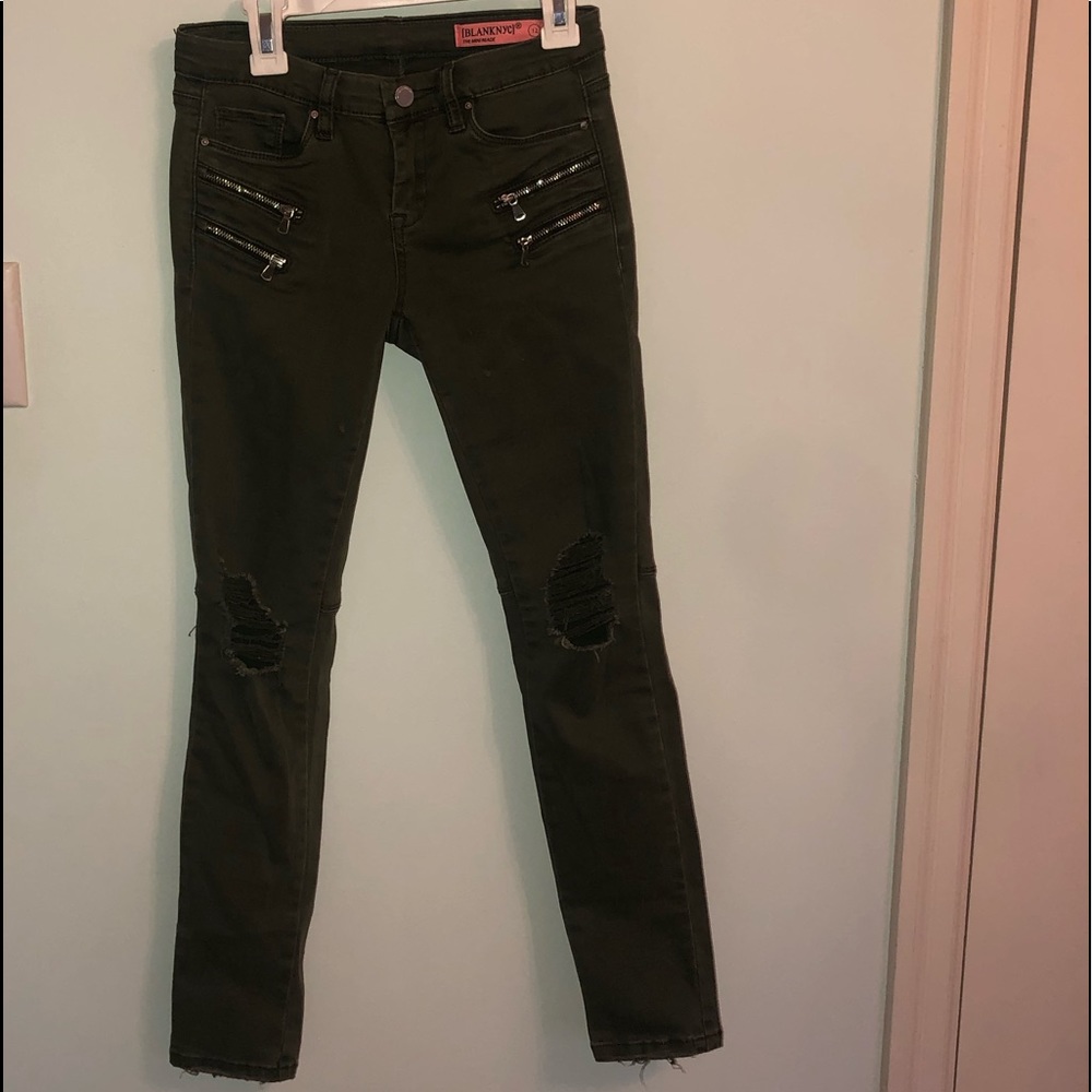 Blank NYC Army Green girls skinny jeans